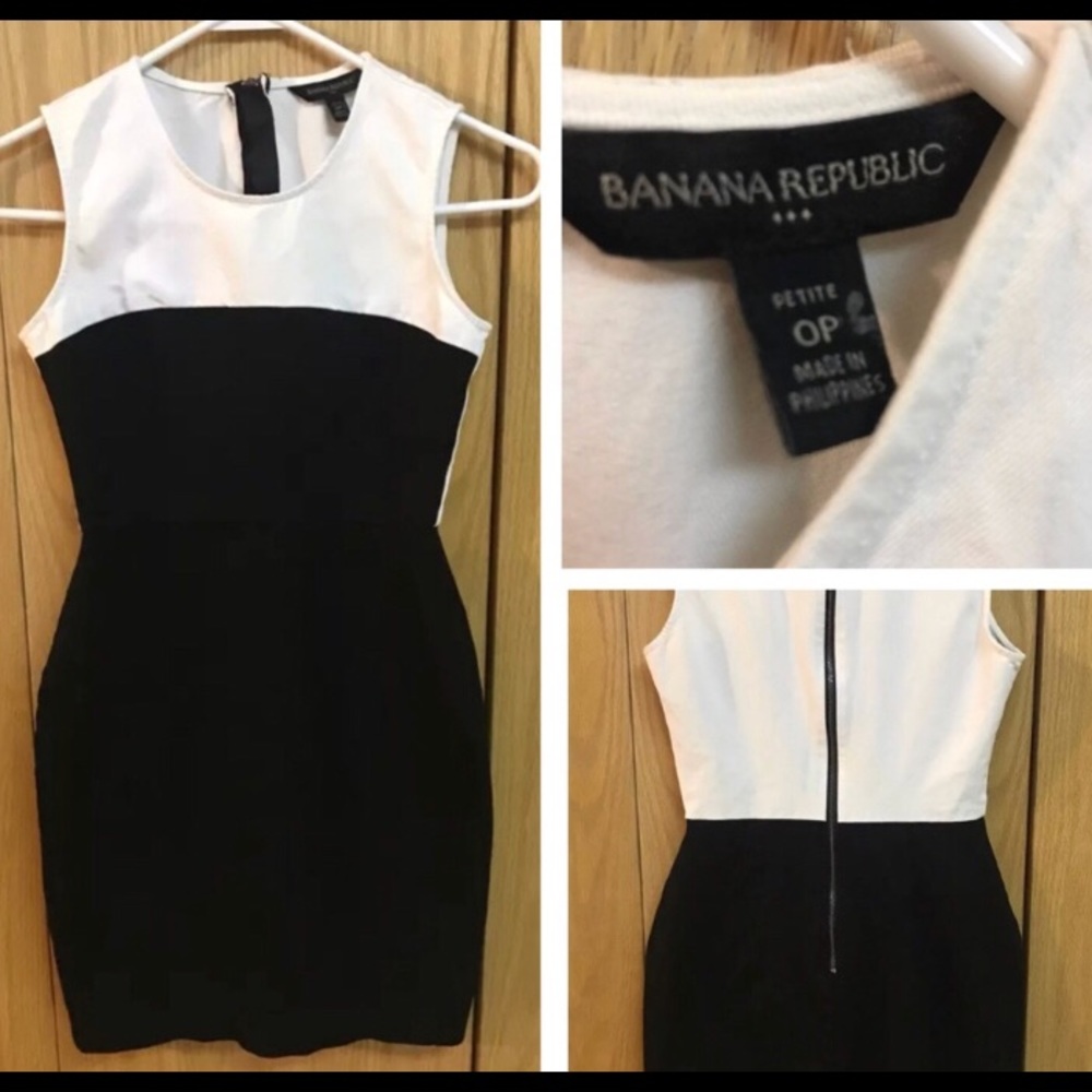 Banana Republic black and white dress